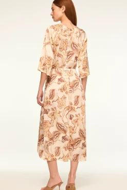 MISA Los Angeles ADINA DRESS Goldenstrawsatin Discount