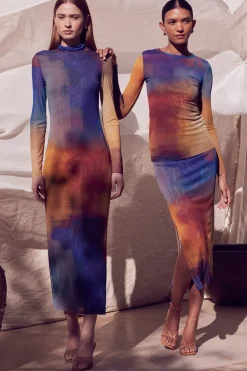 MISA Los Angeles AISHA SKIRT Digitalombre Clearance