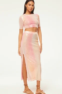 MISA Los Angeles AISHA SKIRT Sequinombre Best