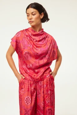 MISA Los Angeles AISHA TOP Floracorsicafuchsia Best