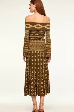 MISA Los Angeles ALANI TOP Olivegeostripe Online