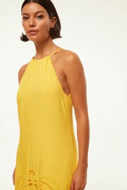 MISA Los Angeles ALEJANDRA DRESS Canaryeyelet Clearance