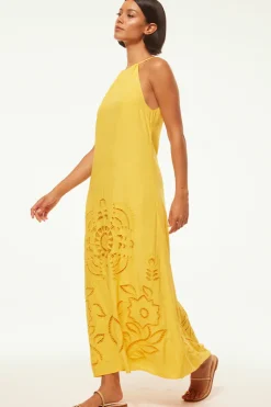 MISA Los Angeles ALEJANDRA DRESS Canaryeyelet Clearance