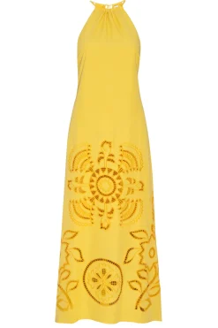 MISA Los Angeles ALEJANDRA DRESS Canaryeyelet Clearance