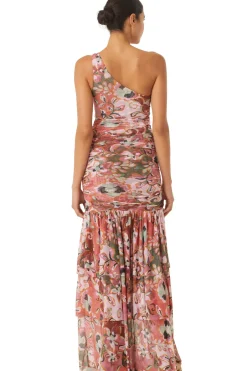 MISA Los Angeles ALETHEA DRESS Resortbatikmesh New