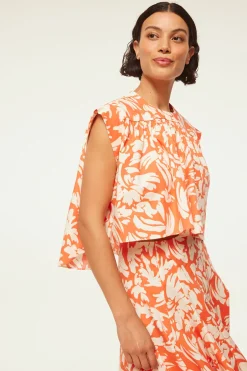 MISA Los Angeles ALINA TOP Patmostangerine Fashion