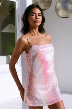 MISA Los Angeles ALINE DRESS Sequinombre Clearance