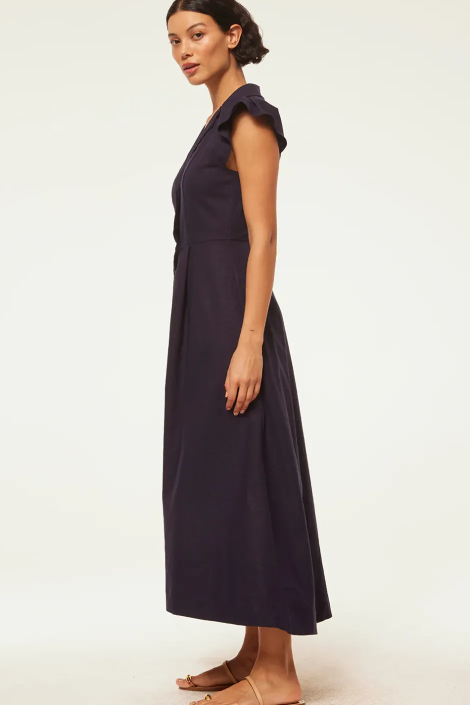 MISA Los Angeles ALMAZ DRESS Navylinen Hot