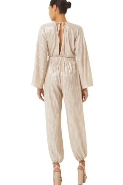 MISA Los Angeles AMINA JUMPSUIT Motherofpearl Sale