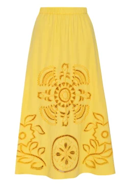 MISA Los Angeles ANALISSE SKIRT Canaryeyelet Sale