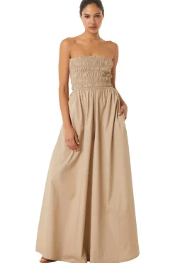 MISA Los Angeles ANDREA JUMPSUIT Sandsolidpoplin New