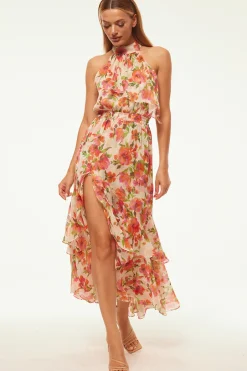 MISA Los Angeles ANEVA DRESS Palmareibloomschiffon Outlet