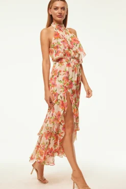 MISA Los Angeles ANEVA DRESS Palmareibloomschiffon Outlet