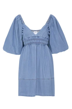 MISA Los Angeles ARYN DRESS Bluechambray Outlet