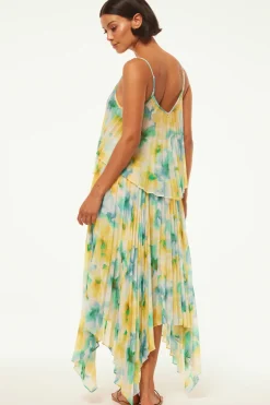 MISA Los Angeles AVRA SKIRT Citronwatercolor Fashion