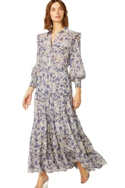 MISA Los Angeles AYDENIZ DRESS Ceruleanfloral Outlet