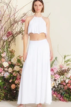 MISA Los Angeles BALENA SKIRT White Sale