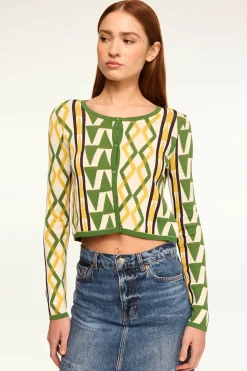 MISA Los Angeles BATISTA CARDIGAN Limoncellogeojacquard Sale