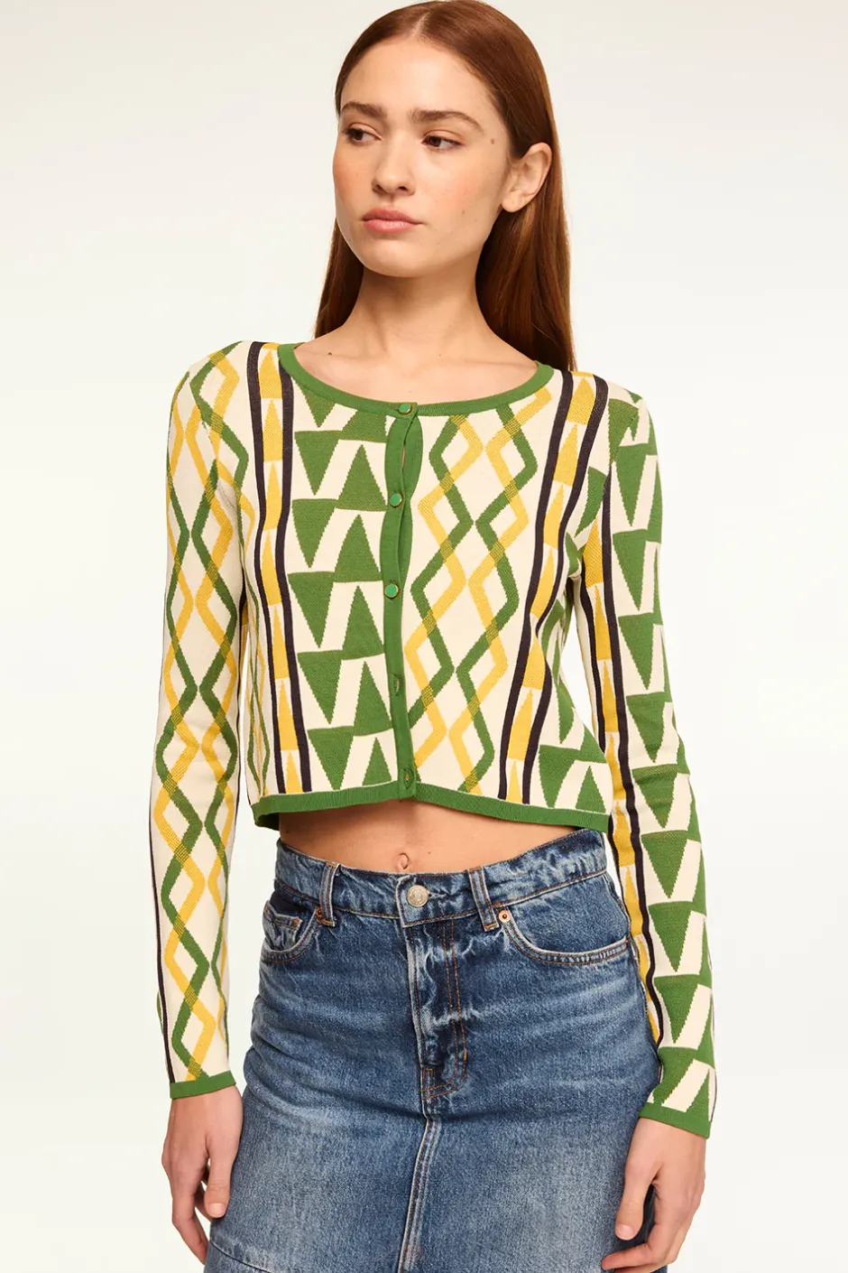 MISA Los Angeles BATISTA CARDIGAN Limoncellogeojacquard Sale