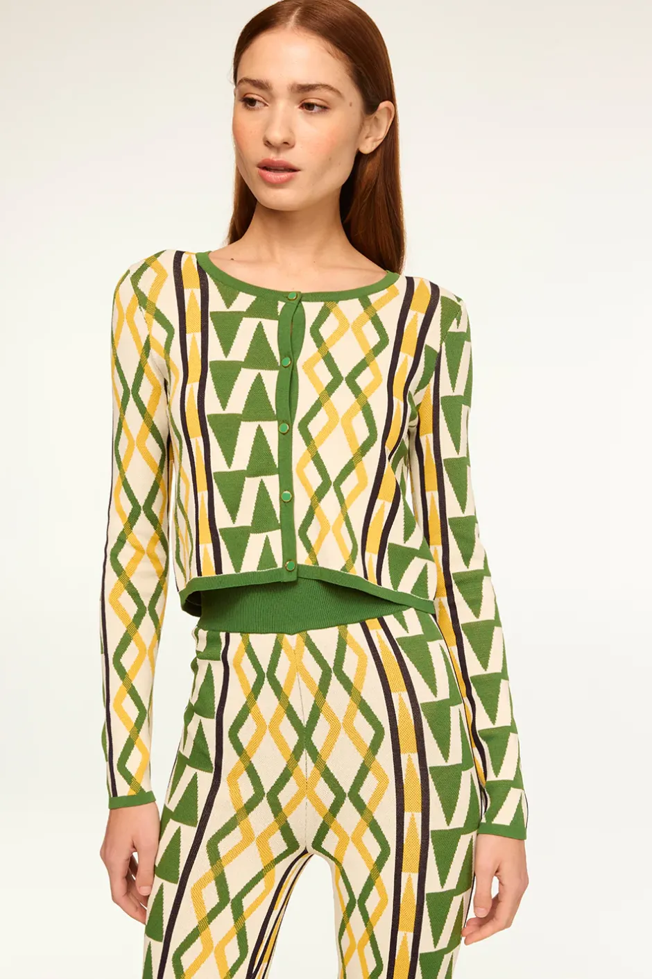 MISA Los Angeles BATISTA CARDIGAN Limoncellogeojacquard Sale