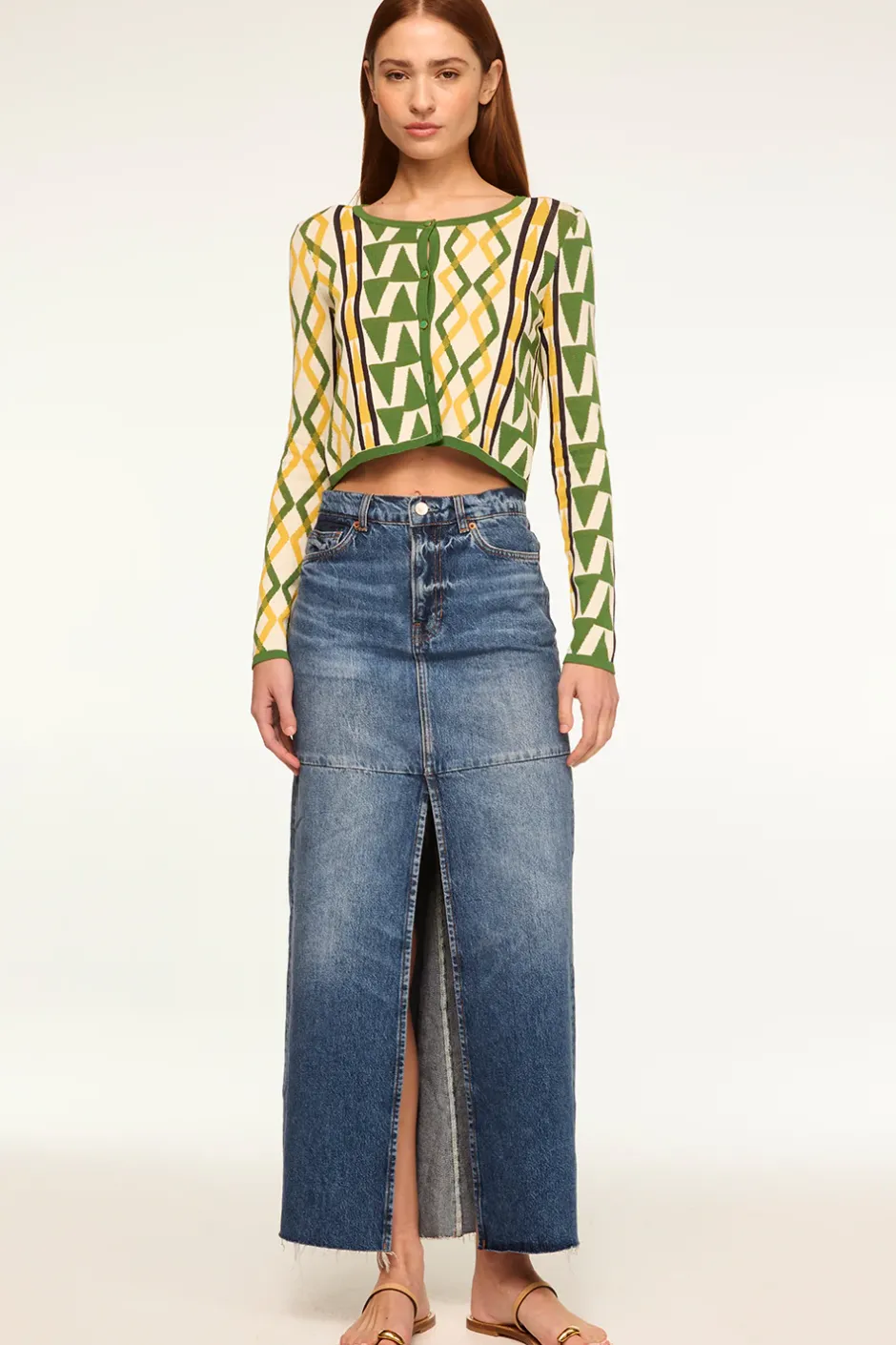 MISA Los Angeles BATISTA CARDIGAN Limoncellogeojacquard Sale