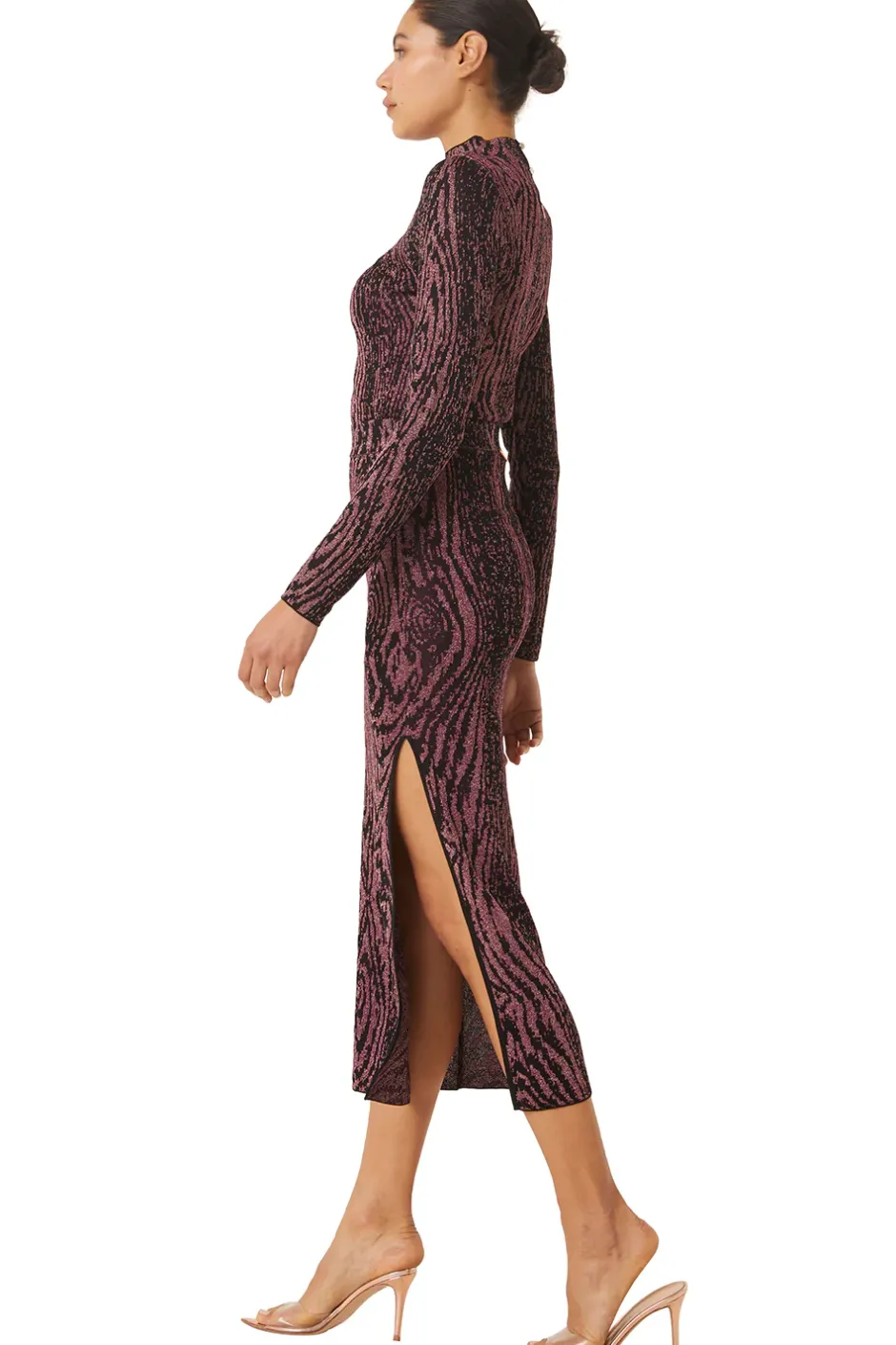 MISA Los Angeles BOW SKIRT Plum Sale