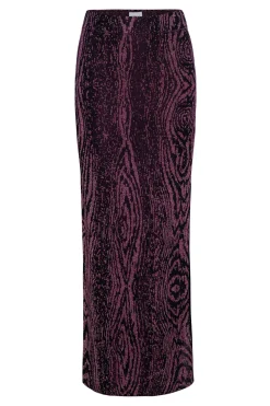 MISA Los Angeles BOW SKIRT Plum Sale