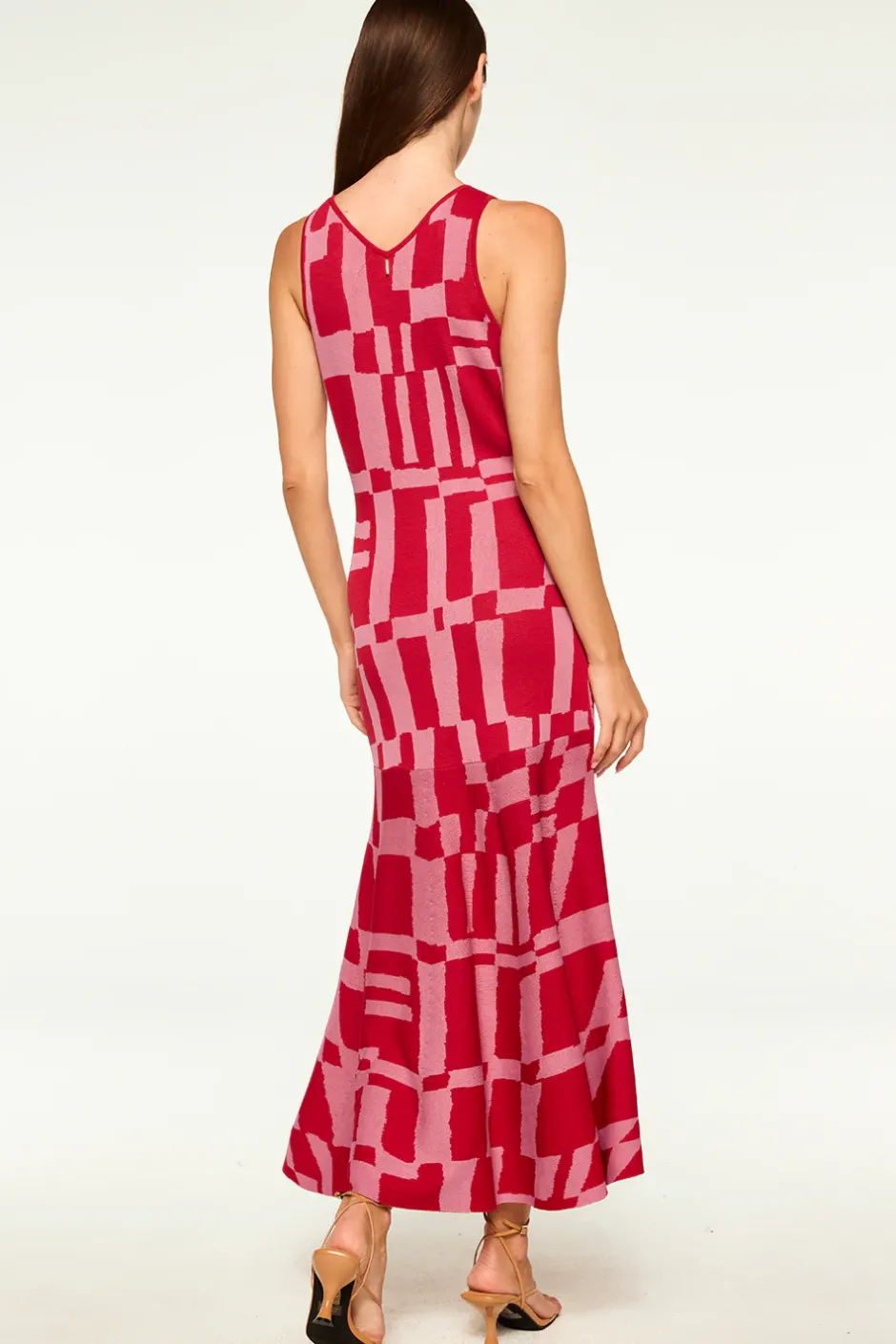 MISA Los Angeles BRENNA DRESS Pinku0026red Hot