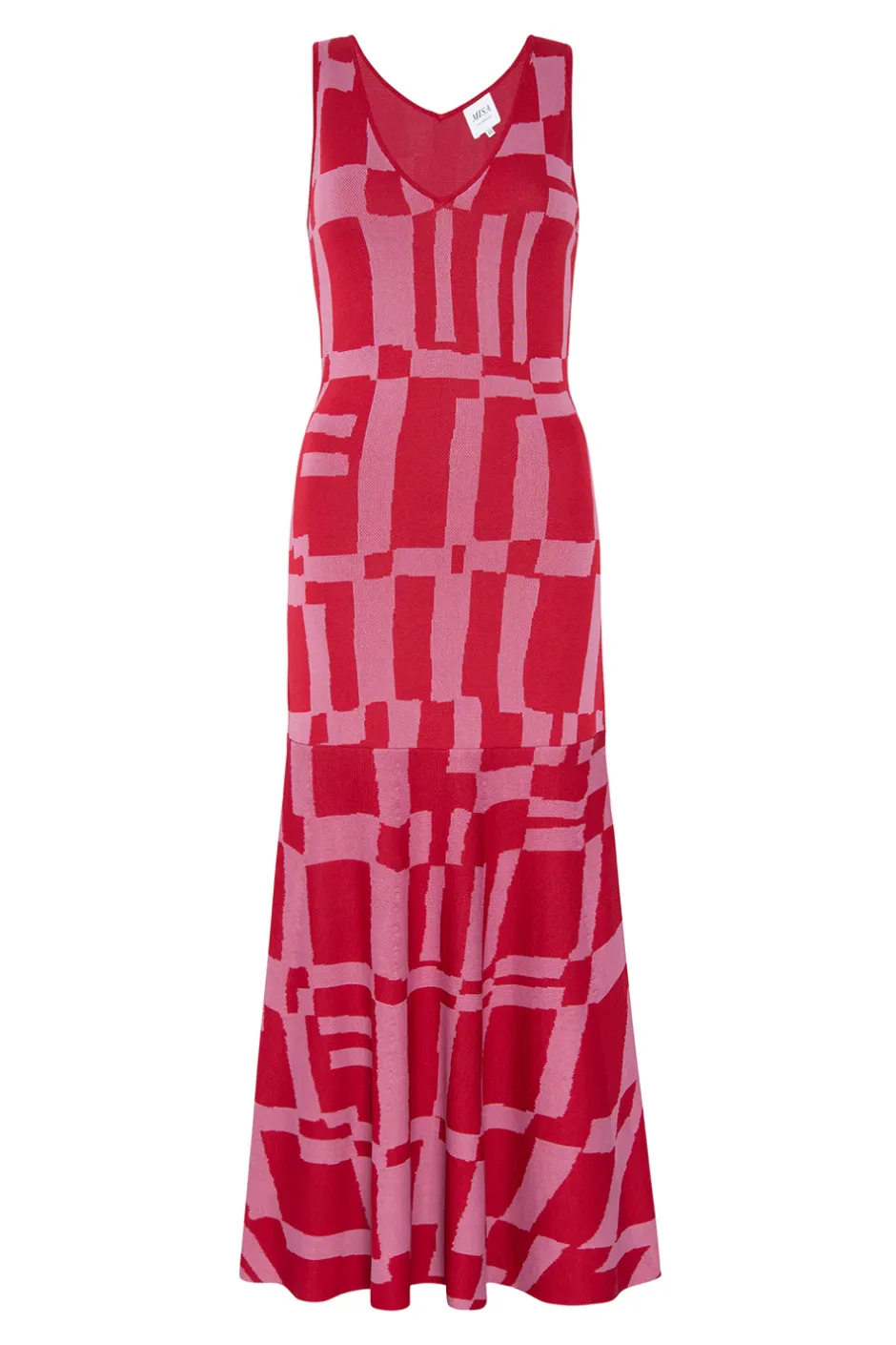 MISA Los Angeles BRENNA DRESS Pinku0026red Hot