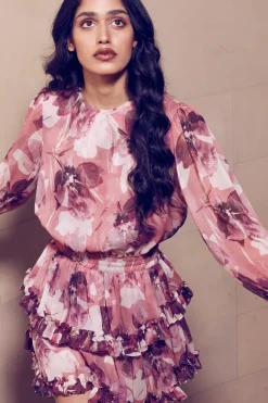 MISA Los Angeles CAMILA DRESS Floratropicalmix Outlet