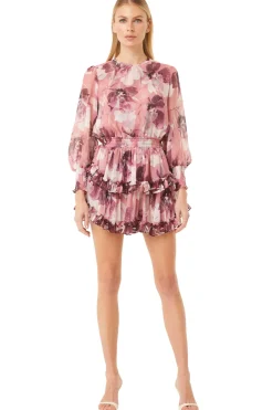 MISA Los Angeles CAMILA DRESS Floratropicalmix Outlet
