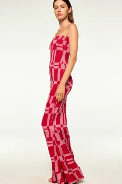 MISA Los Angeles CANDICE DRESS Pinku0026red Fashion