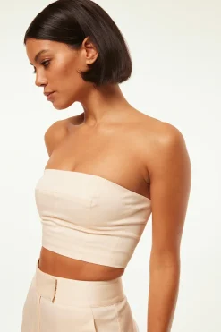 MISA Los Angeles CANDY BANDEAU Parchment New