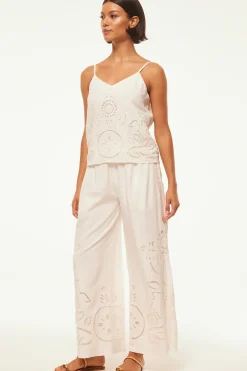 MISA Los Angeles CARLITA PANT Whiteeyelet Hot