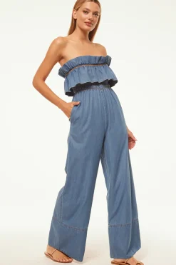 MISA Los Angeles CHARLIE JUMPSUIT Bluechambray Online