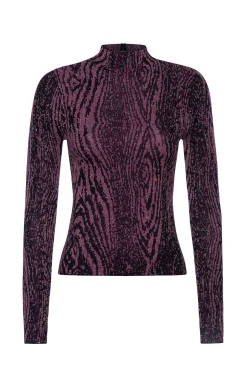 MISA Los Angeles CLARA TOP Plum Clearance