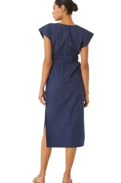 MISA Los Angeles CLAUDINE DRESS Midnightbluepoplin Clearance