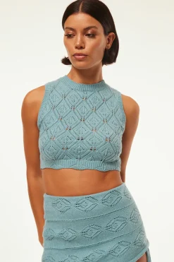 MISA Los Angeles DAHLIA TOP Blue Hot