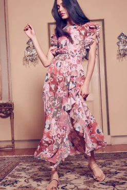 MISA Los Angeles DALITA DRESS Resortbatikchiffon Best