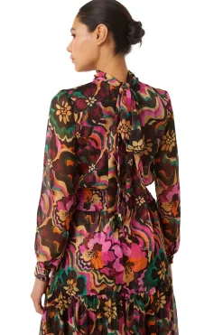MISA Los Angeles DAPHNE DRESS Floragroovechiffon Outlet