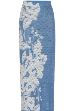 MISA Los Angeles DARA SKIRT Bluehibiscusflora Hot