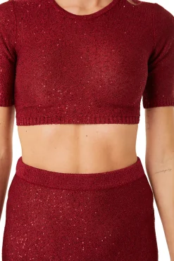 MISA Los Angeles DARYA TOP Lipstickred Online