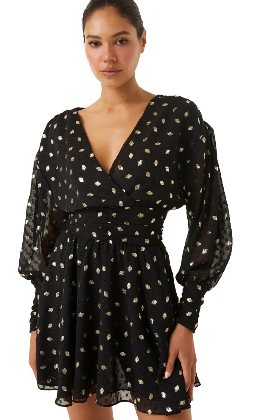 MISA Los Angeles DAVIE DRESS Diamondclipdot New