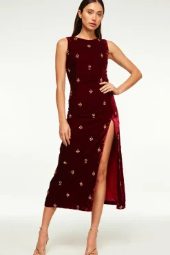 MISA Los Angeles DELANEY DRESS Garnetvelvet Discount