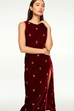 MISA Los Angeles DELANEY DRESS Garnetvelvet Discount