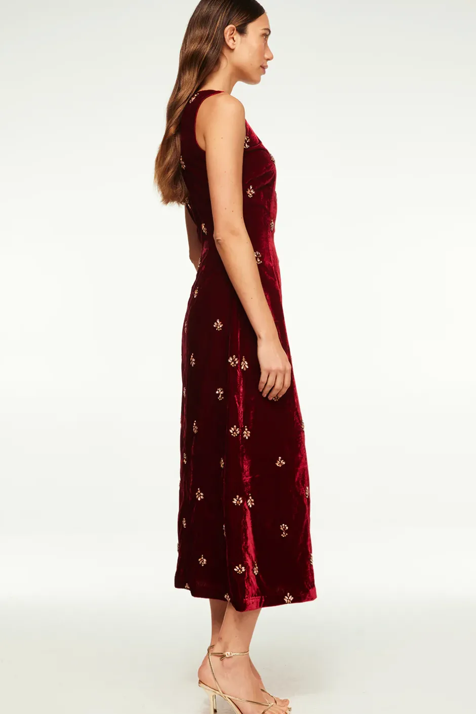MISA Los Angeles DELANEY DRESS Garnetvelvet Discount