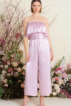 MISA Los Angeles DIANDRA JUMPSUIT Pinksatin Outlet