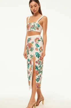 MISA Los Angeles DRISS TOP Malikapaisleyfloralembroidery New