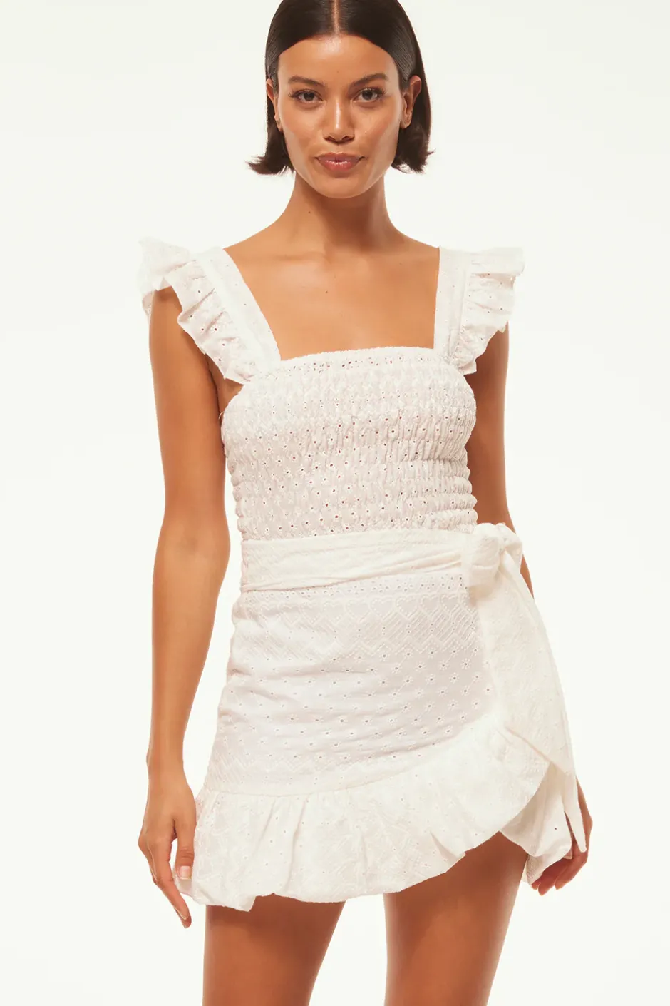 MISA Los Angeles EDEN SKIRT Whiteeyelet Discount