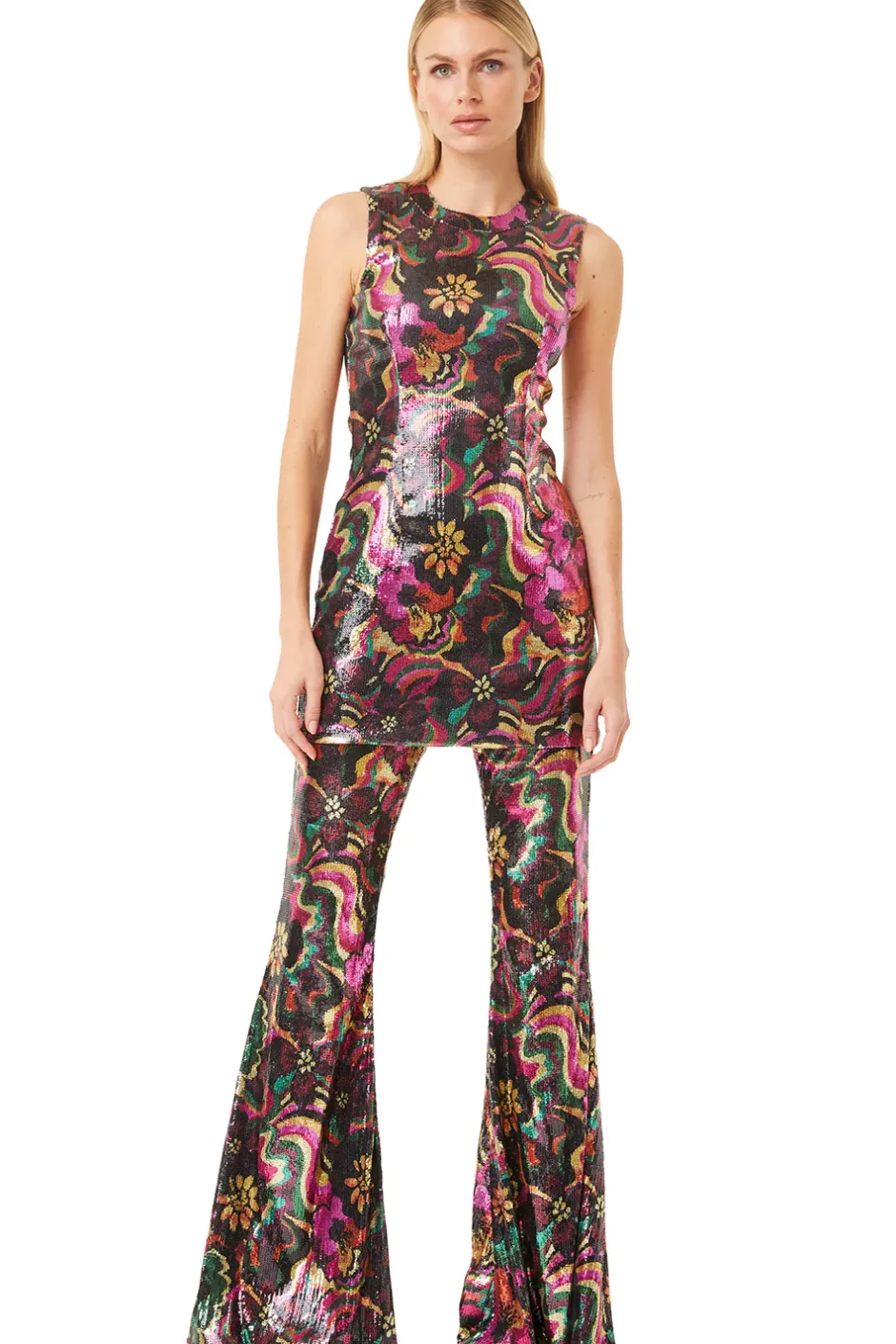 MISA Los Angeles EDIE DRESS Floragroovesequin Sale